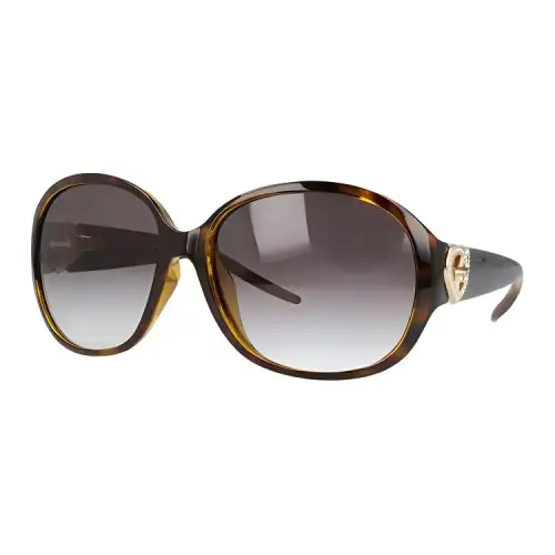 GUCCI Plastic Butterfly Sunglasses Unisex Tortoiseshell