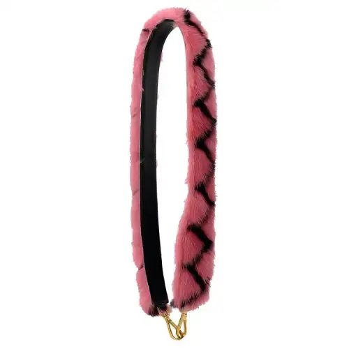 PRADA Leather Bag Straps Women's Pink
