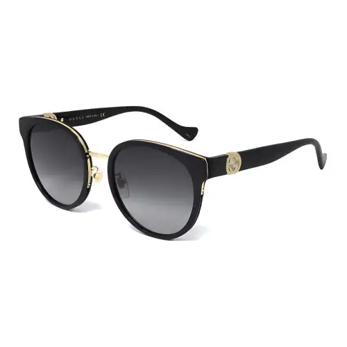 GUCCI Irregular Shape Sunglasses Unisex Black