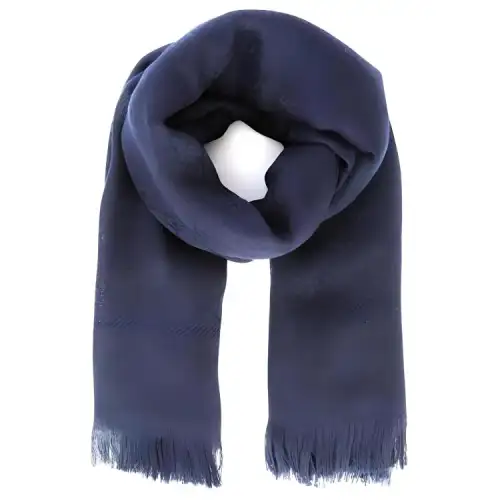 GUCCI Wool Knit Scarves Unisex Blue