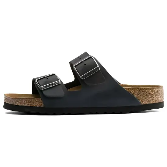 Birkenstock Arizona Soft Footbed Slip-Resistant Slide Slippers Unisex Black Narrow Fit