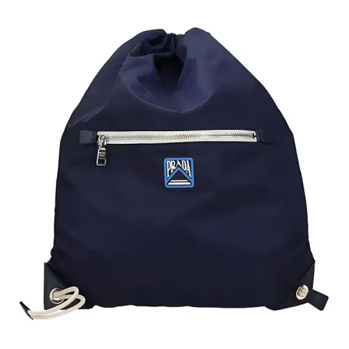 PRADA Fabric Backpack Unisex Blue
