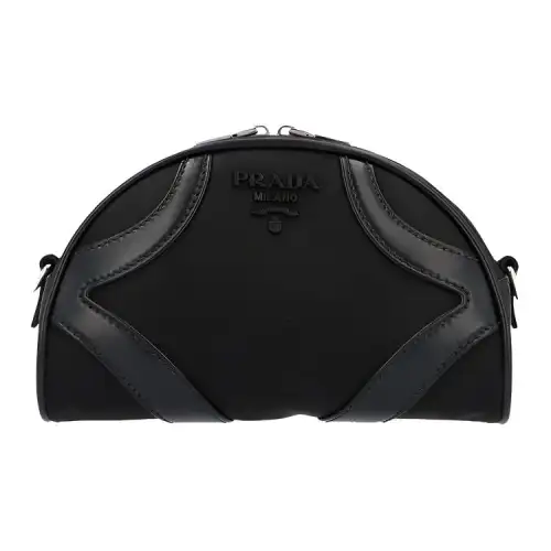 PRADA Bowling Cross Body Bag Black