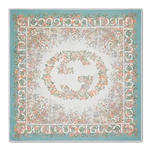 GUCCI Printed Silk Twill Carré