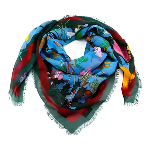 GUCCI Silk, Wool Knit Scarves Women's Multicolor