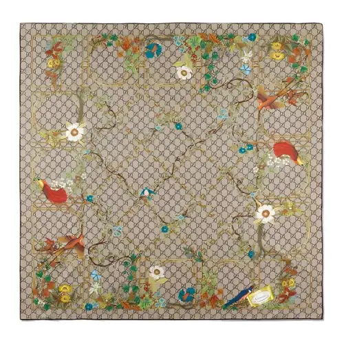 GUCCI Floral Print Scarf