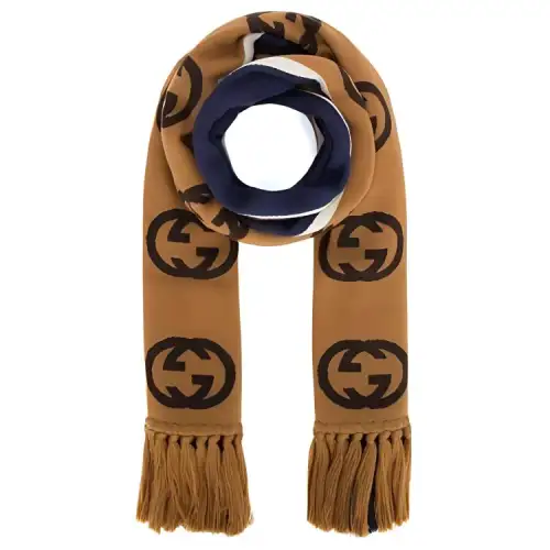 GUCCI Wool Knit Scarves Men's Multicolor