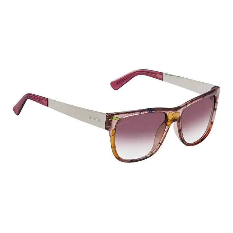 GUCCI Irregular Shape Sunglasses Women's Pink