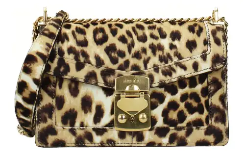 MIU MIU Horse Leather Shoulder Bag, Crossbody Bag Women's Beige