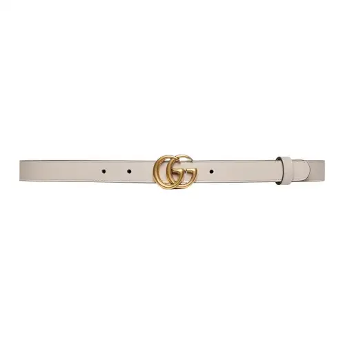 GUCCI GG Marmont Suede Leather Belts Women's Light Beige Width 2cm