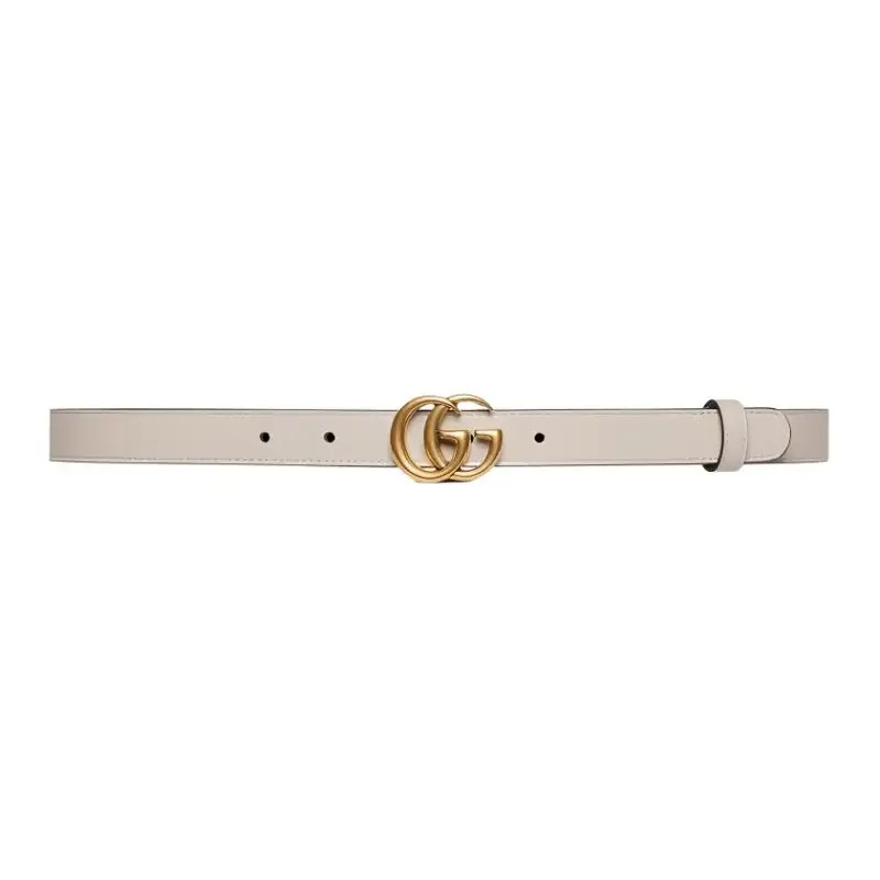 GUCCI GG Marmont Suede Leather Belts Women's Light Beige Width 2cm