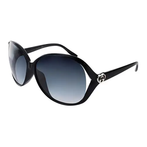 GUCCI G Plastic Irregular Shape Sunglasses Unisex Black