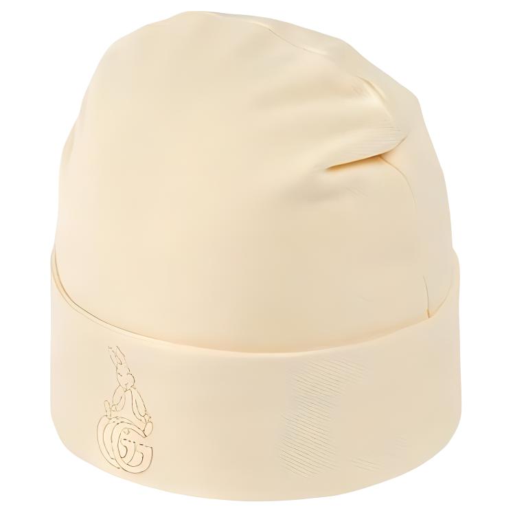 GUCCI Cotton, Polyester, Elastane Beanies Kids' Beige
