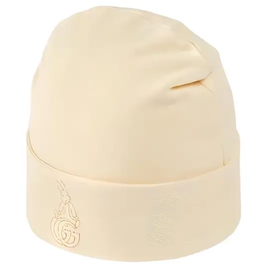 GUCCI Cotton, Polyester, Elastane Beanies Kids' Beige