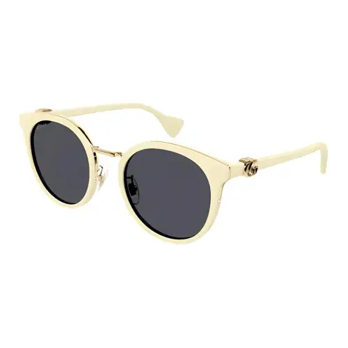 GUCCI Round Sunglasses Women's Beige