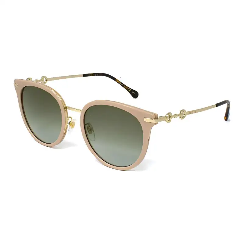GUCCI Irregular Shape Sunglasses Women's Brown