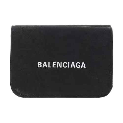 Balenciaga Cow Leather Wallet Women's Black