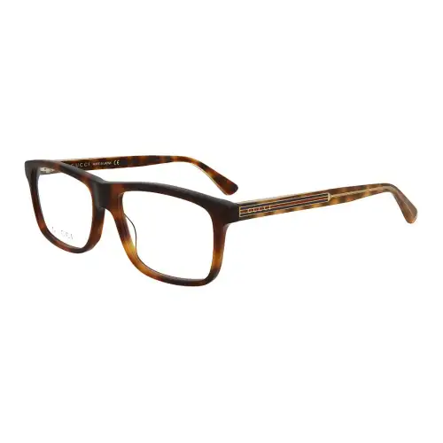GUCCI Rectangular Eyeglass Frames Men's Tortoiseshell
