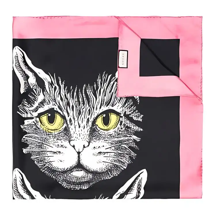 GUCCI Silk Scarves Women's Pink