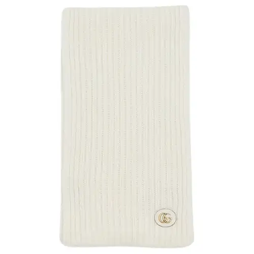 Gucci Wool cashmere scarf with Double G