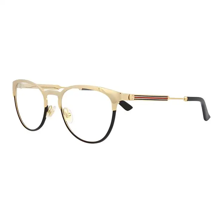 GUCCI Oval Eyeglass Frames Women's Beige