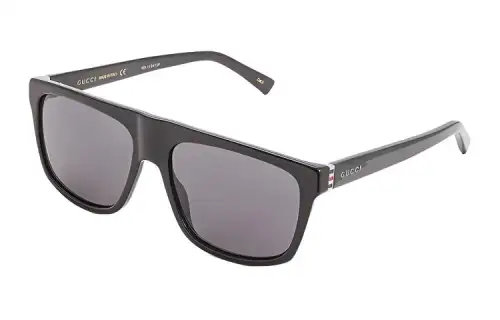 GUCCI Irregular Shape Sunglasses Men's Black
