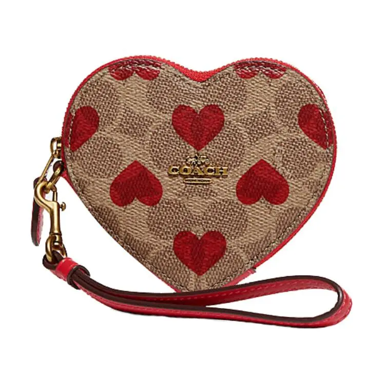 COACH Coated Canvas Coin Purses Women's Khaki