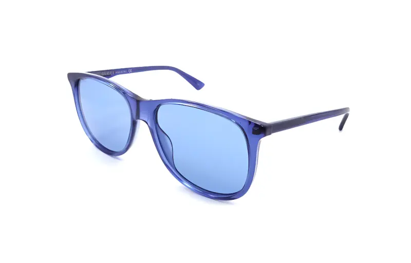 GUCCI Irregular Shape Sunglasses Men's Blue
