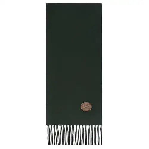 GUCCI Knit Scarves Unisex Marine Blue/Dark Green
