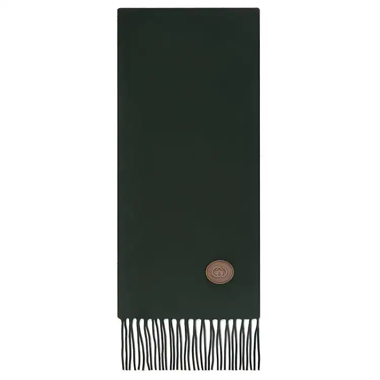 GUCCI Knit Scarves Unisex Marine Blue/Dark Green