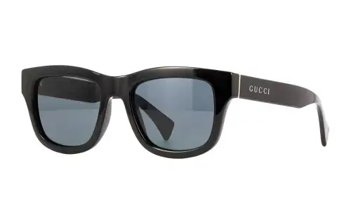 GUCCI Irregular Shape Sunglasses Men's Black