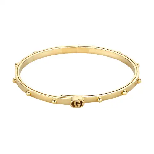 GUCCI GG Running 18K Gold Bangles Women's Gold