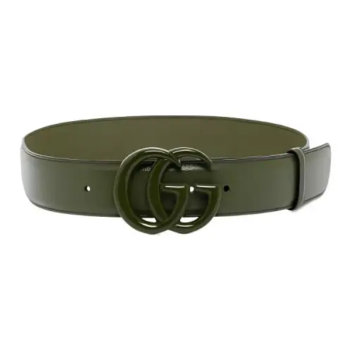 GUCCI GG Marmont Leather Belts Women's Green