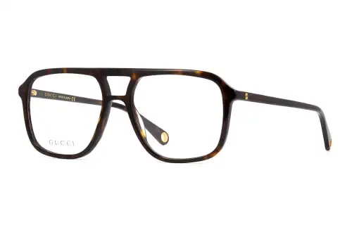 GUCCI Irregular Shape Eyeglass Frames Men's Tortoiseshell
