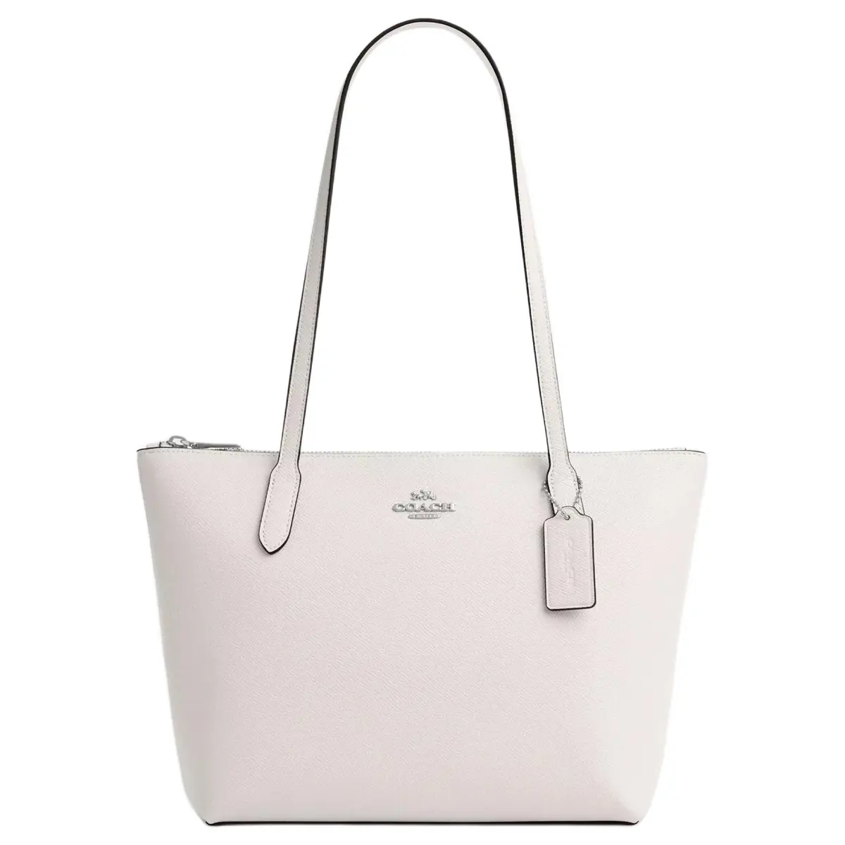 COACH Fiona Recycled Leather Handbag, Shoulder Bag Medium Women's White