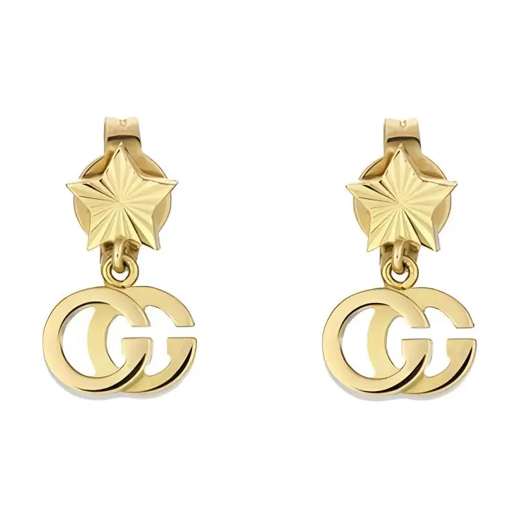 GUCCI GG Running Earrings Women's Gold