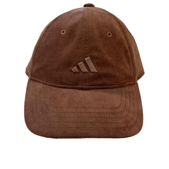 Adidas Cotton, Corduroy, Polyester Baseball Caps Unisex Brown