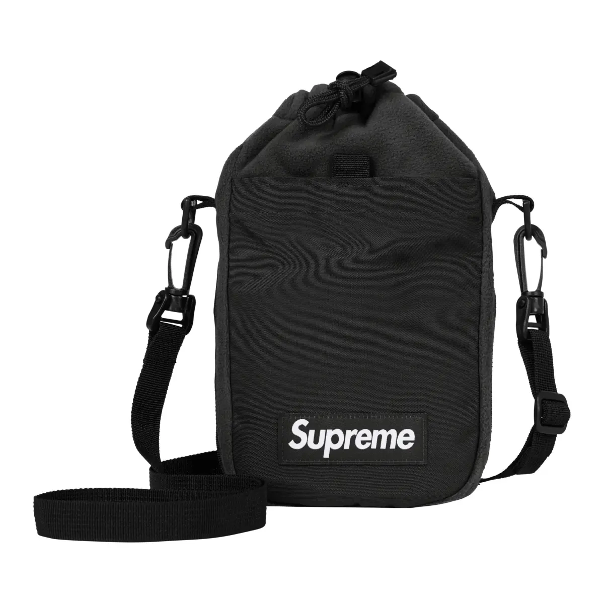 Supreme POLARTEC Wool Shoulder Bag, Crossbody Bag Unisex Black