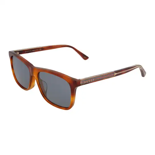 GUCCI Irregular Shape Sunglasses Men's Brown