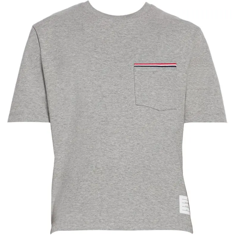 THOM BROWNE Crewneck Short Sleeved T Shirt