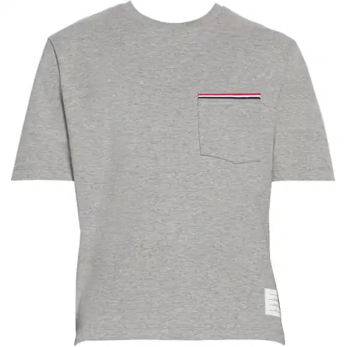 THOM BROWNE Crewneck Short Sleeved T Shirt
