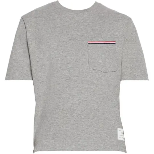THOM BROWNE Crewneck Short Sleeved T Shirt