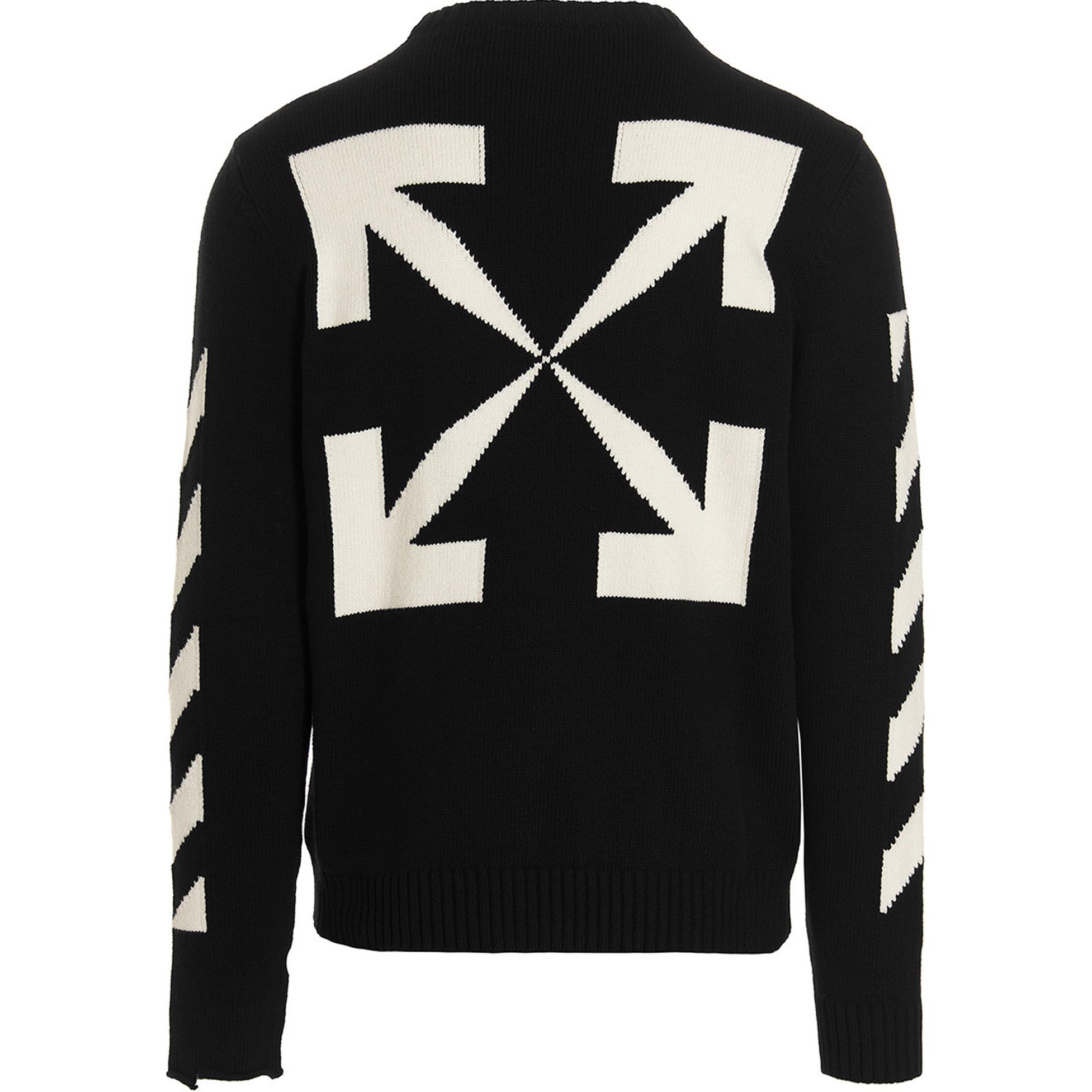 Мужской свитер OFF-WHITE OMHE023C99KNI0011001 (черный) — фото 2