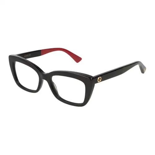 GUCCI Irregular Shape Eyeglass Frames Women's Black