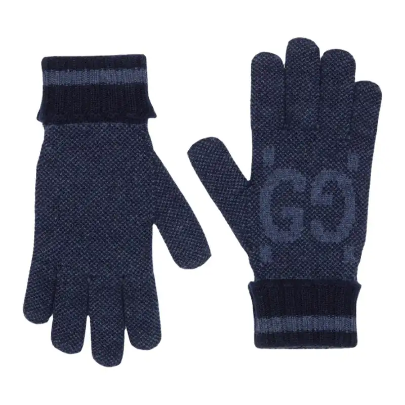 GUCCI GG intarsia Cashmere Gloves