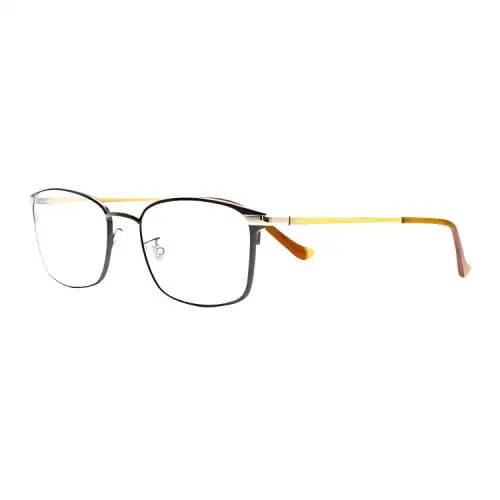 GUCCI Rectangular Eyeglass Frames Men's Gold