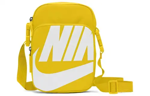 Nike Heritage Polyester Small Square Bag, Cell Phone Pouch, Shoulder Bag, Crossbody Bag Regular Unisex Yellow