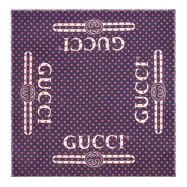 GUCCI Silk, Modal Knit Scarves Women's Purple