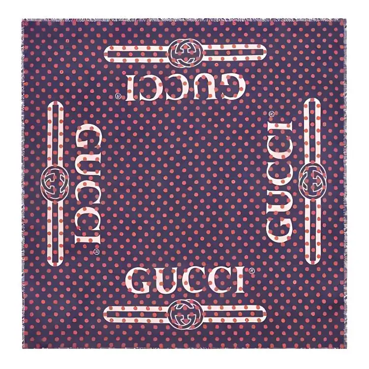 GUCCI Silk, Modal Knit Scarves Women's Purple