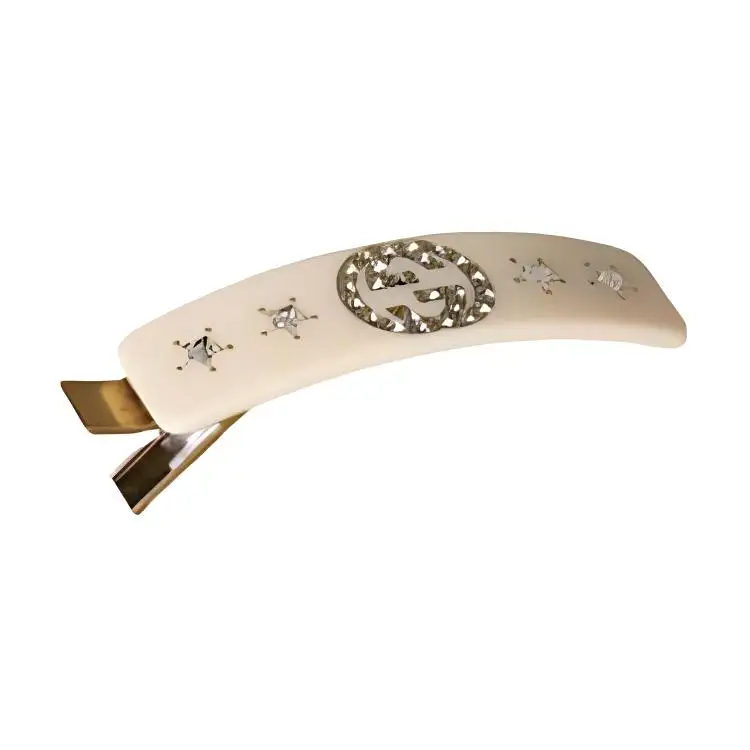GUCCI Crystal embellished Double G Logo Hairclip